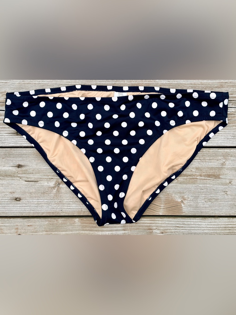 J. Crew Women’s Navy Polka Polka Dot Swimsuit Bikini Bottom